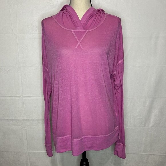 KENSIE PERFORMANCE Sz S Pink Workout Hoodie Top Lightweight - Picture 1 of 7